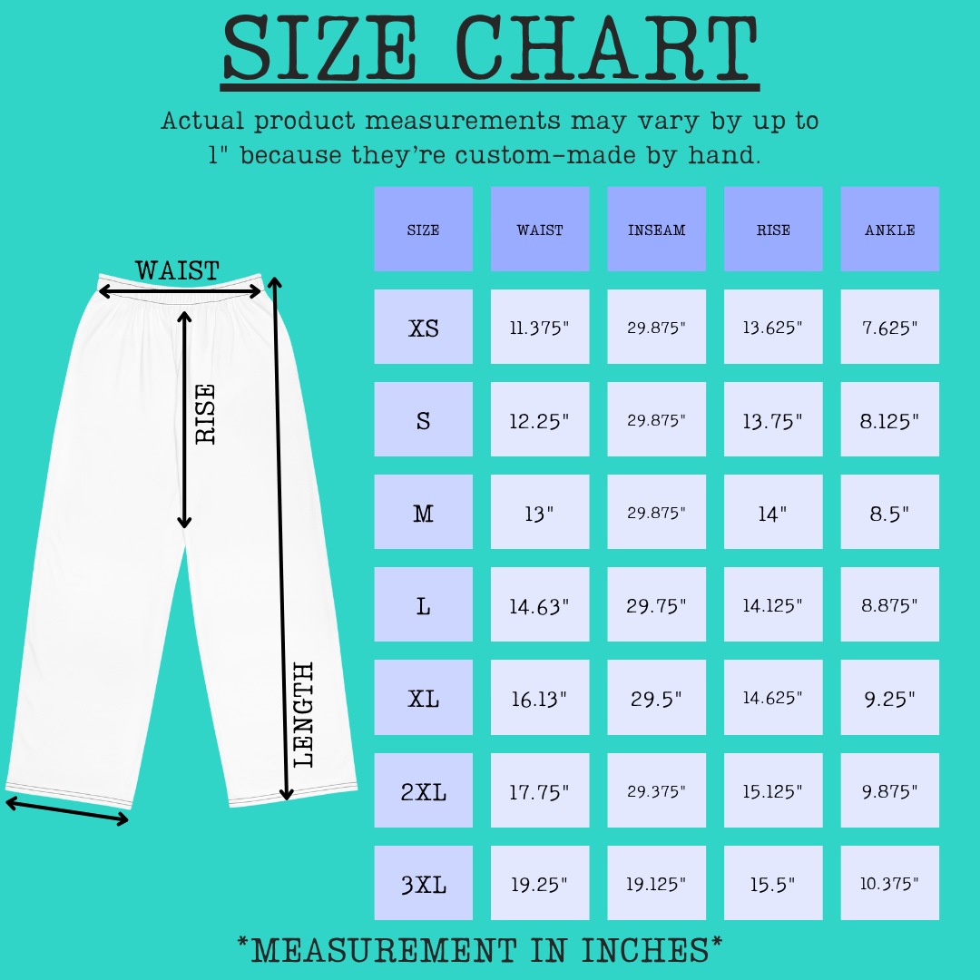 Printed Unisex Wide-Leg Joggers - Various Patterns