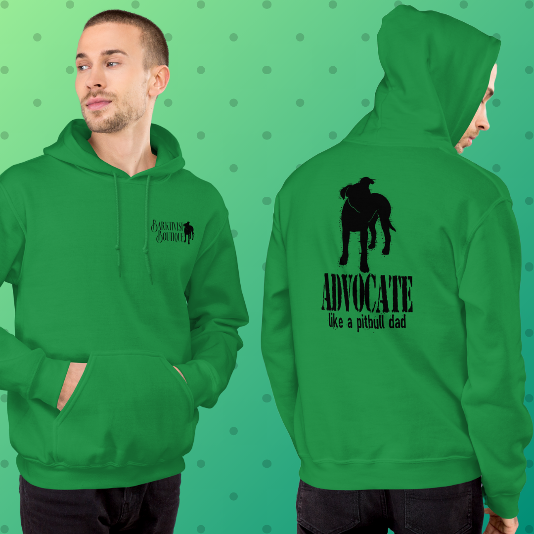 Advocate Like a Pitbull Dad Hoodie - Brandmark Edition