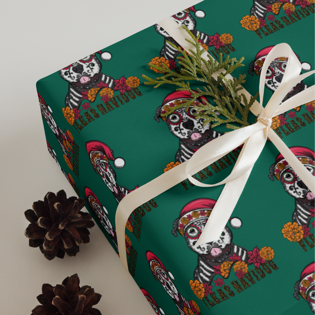 Fleas Navidog Wrapping Paper Sheets