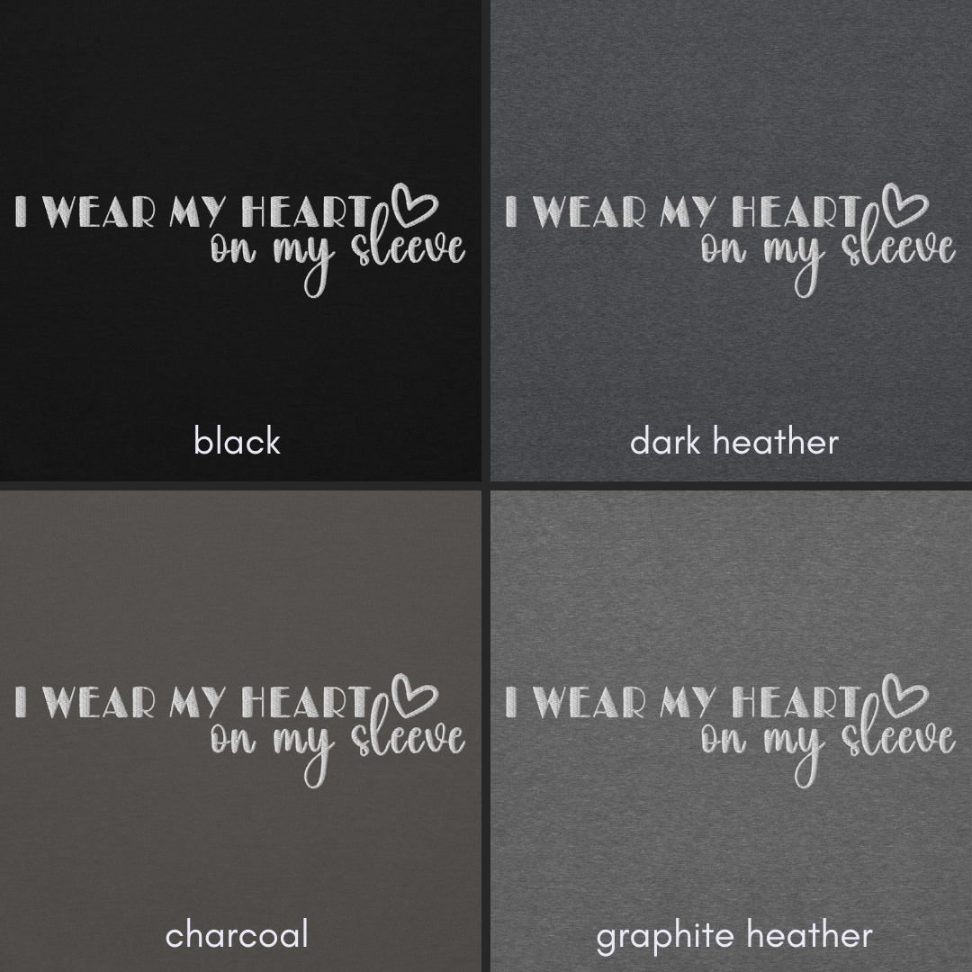 Heart on my Sleeve Printed Unisex Sweatshirt
