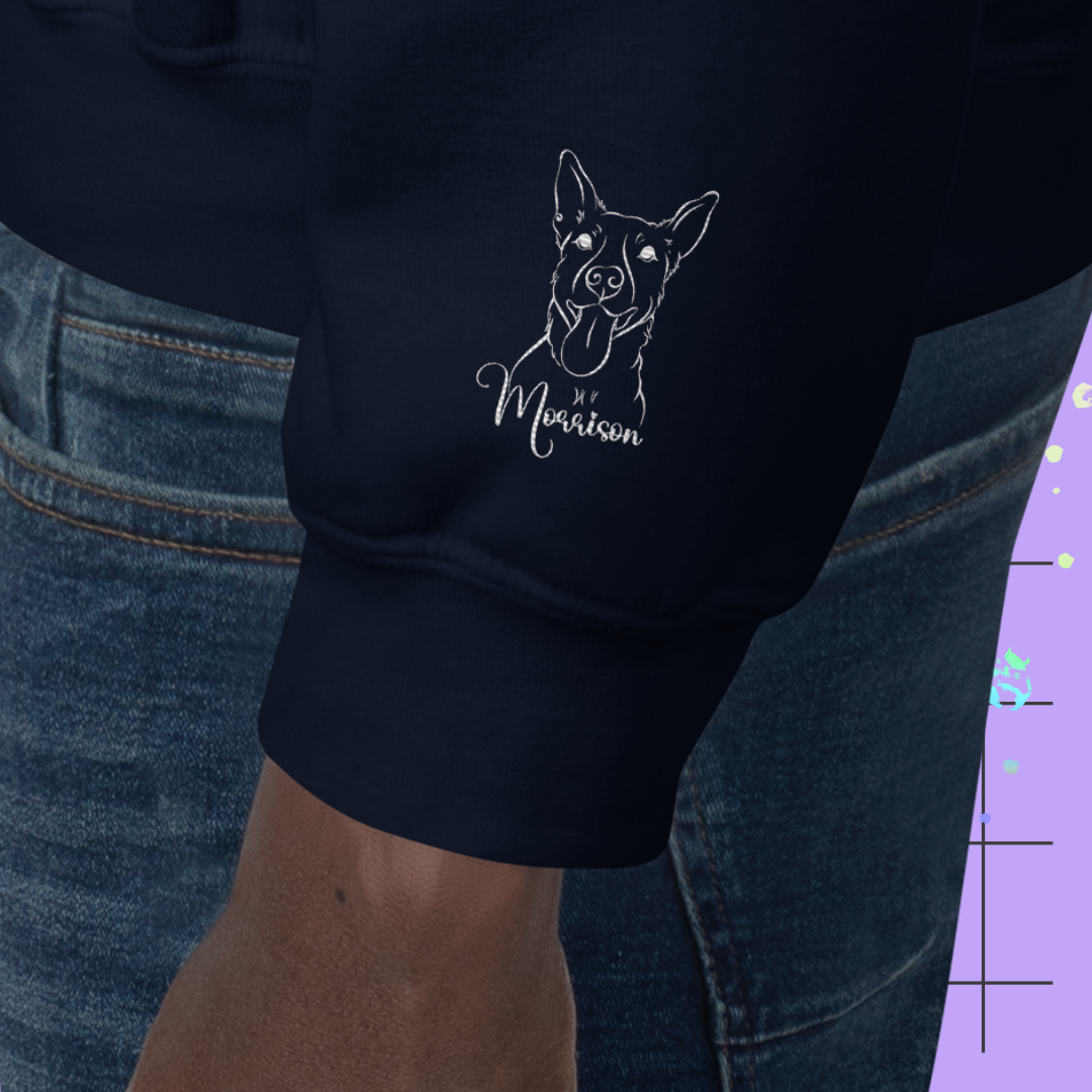 Heart on my Sleeve Embroidered Unisex Sweatshirt