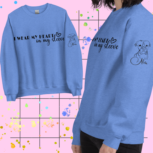 Heart on my Sleeve Printed Unisex Sweatshirt