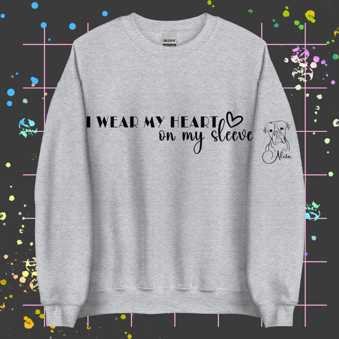 Heart on my Sleeve Printed Unisex Sweatshirt