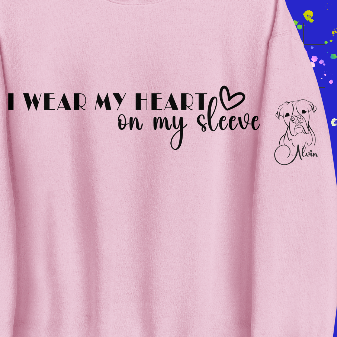 Heart on my Sleeve Printed Unisex Sweatshirt