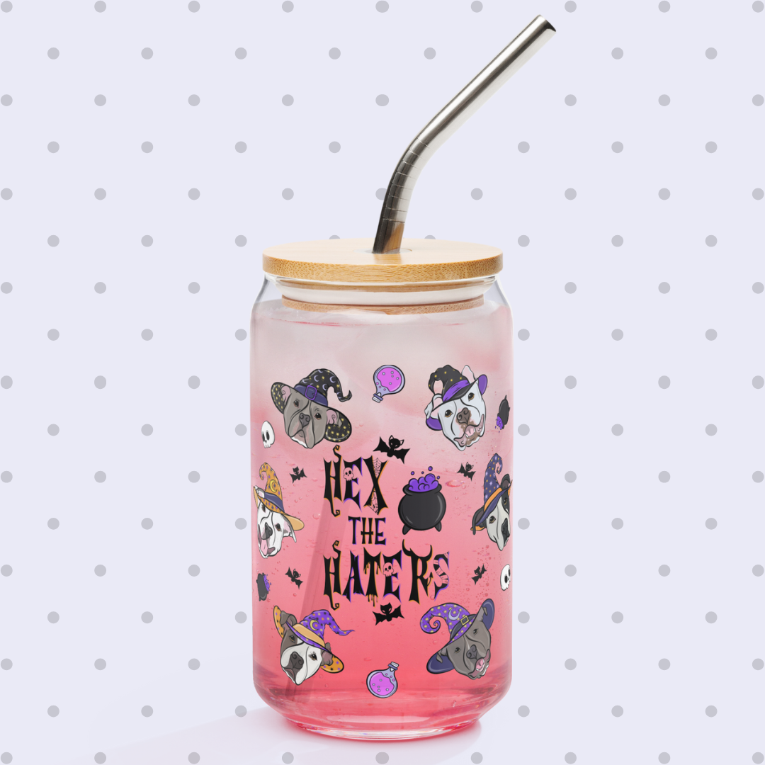 Can-Shaped Glass with Lid - Various Designs