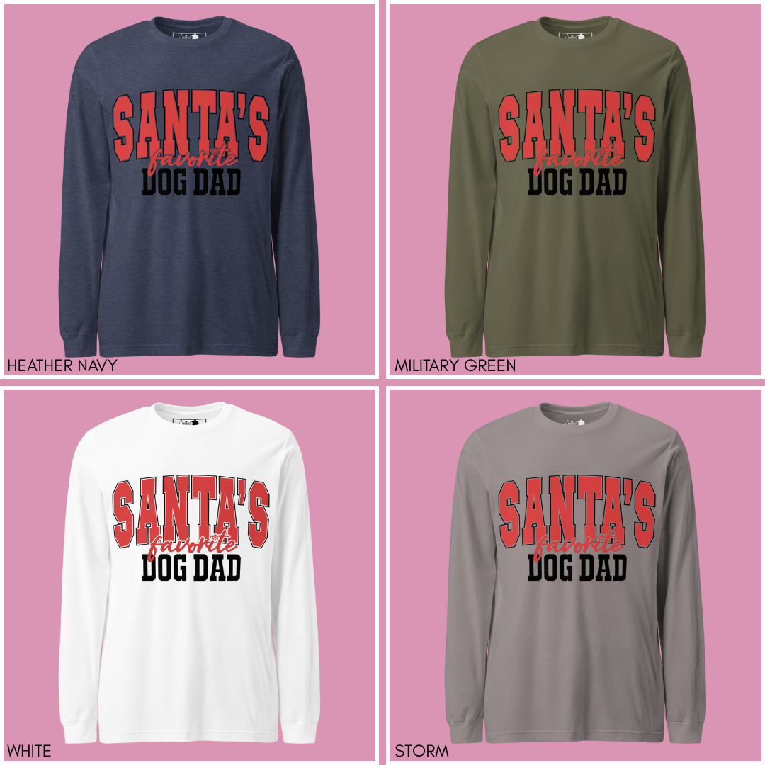 Santa's Favorite Dog Dad Longsleeve Tee