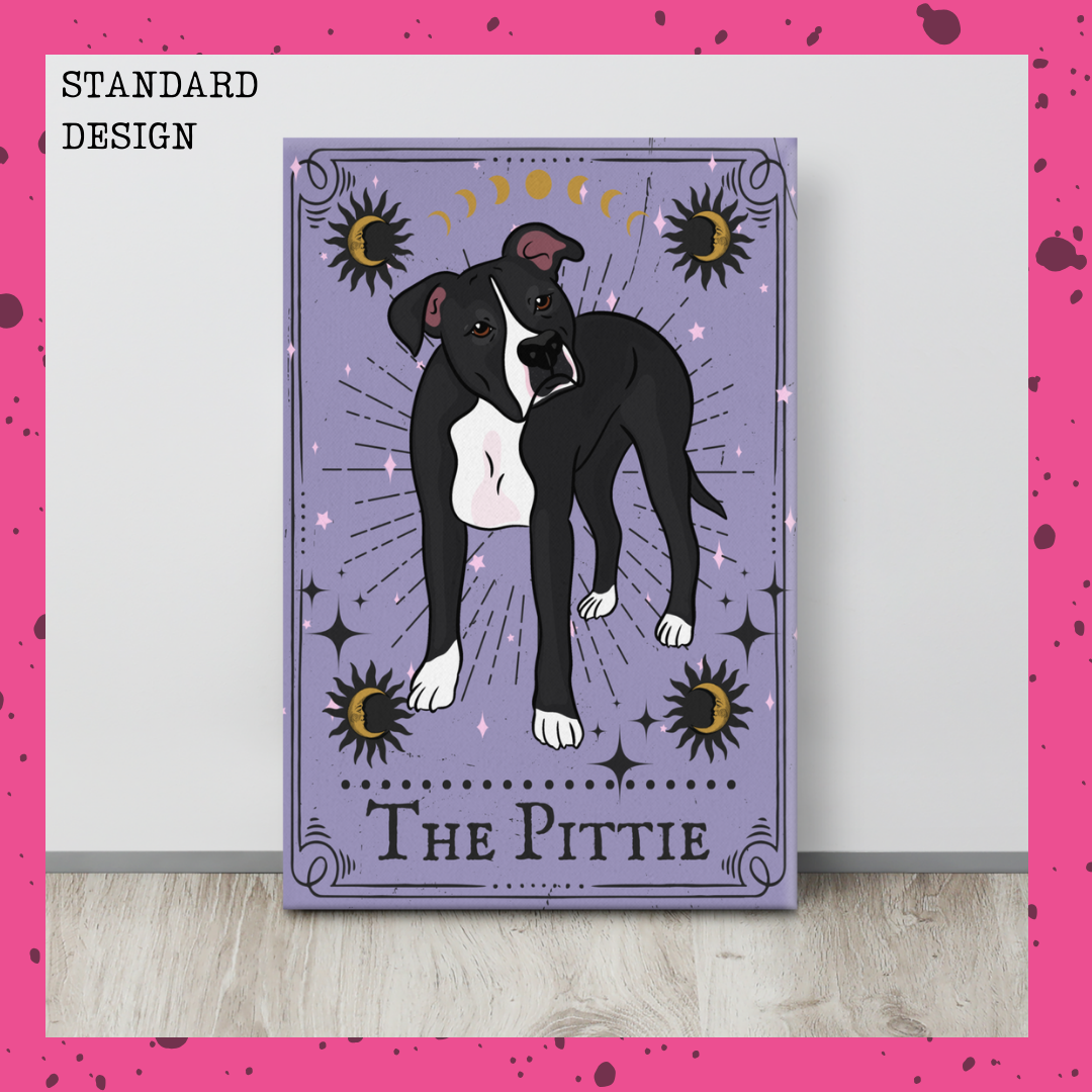The Pittie Tarot Card Canvas Print