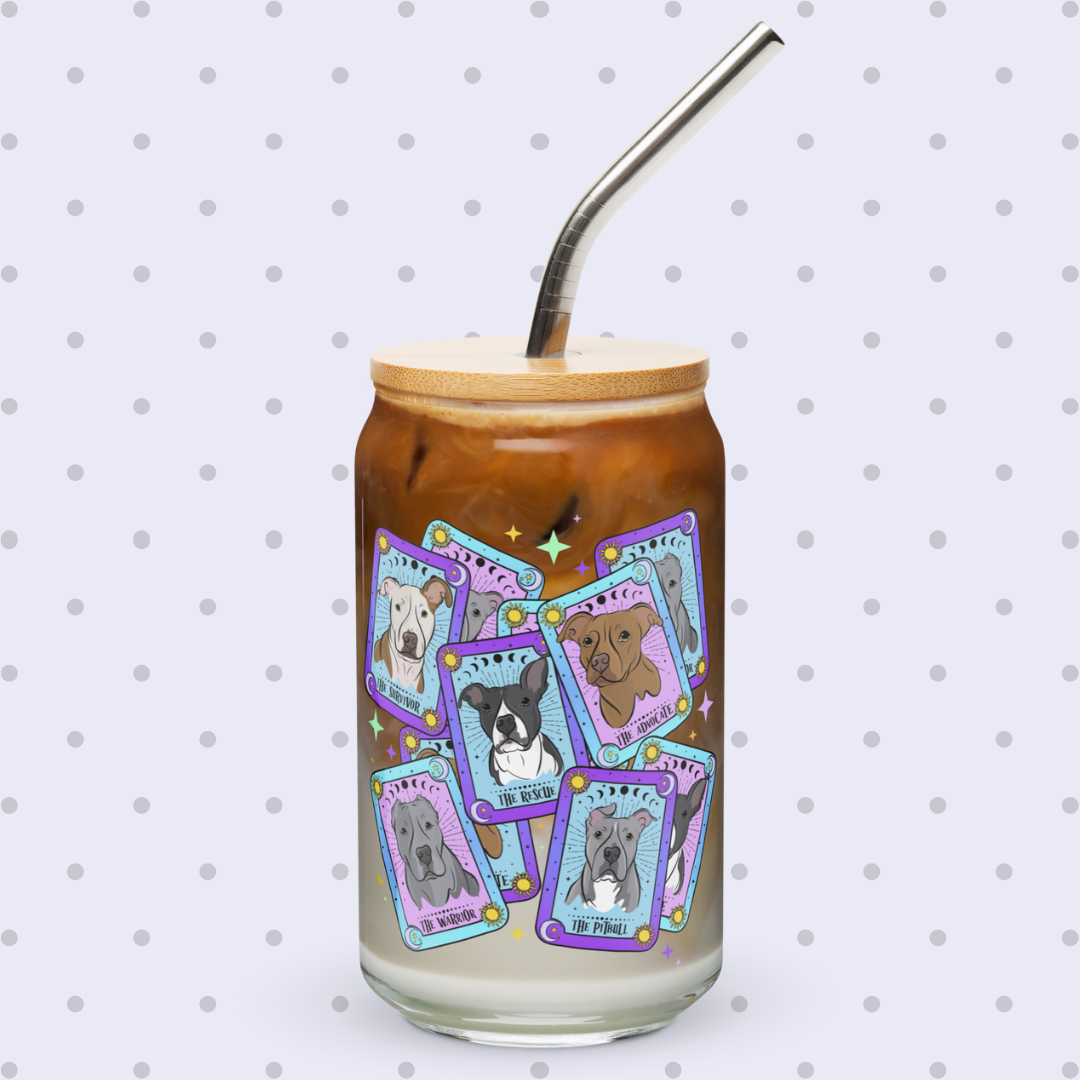 Can-Shaped Glass with Lid - Various Designs