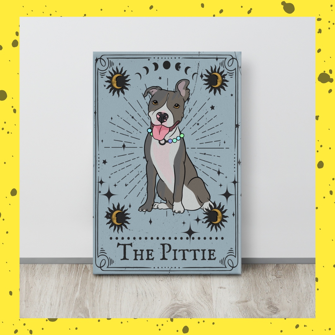 The Pittie Tarot Card Canvas Print