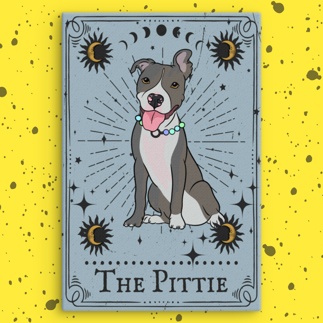 The Pittie Tarot Card Canvas Print