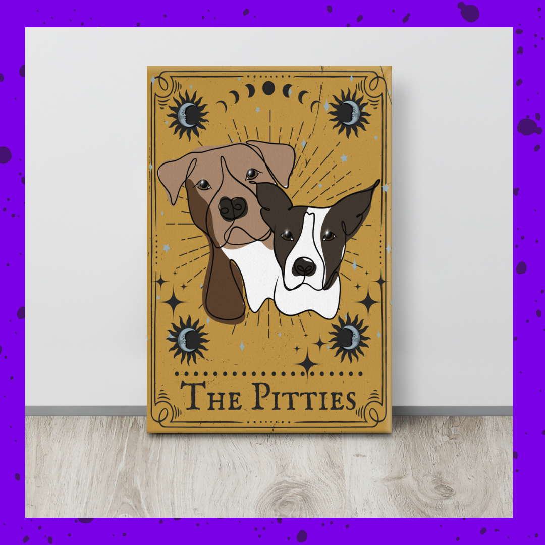 The Pittie Tarot Card Canvas Print