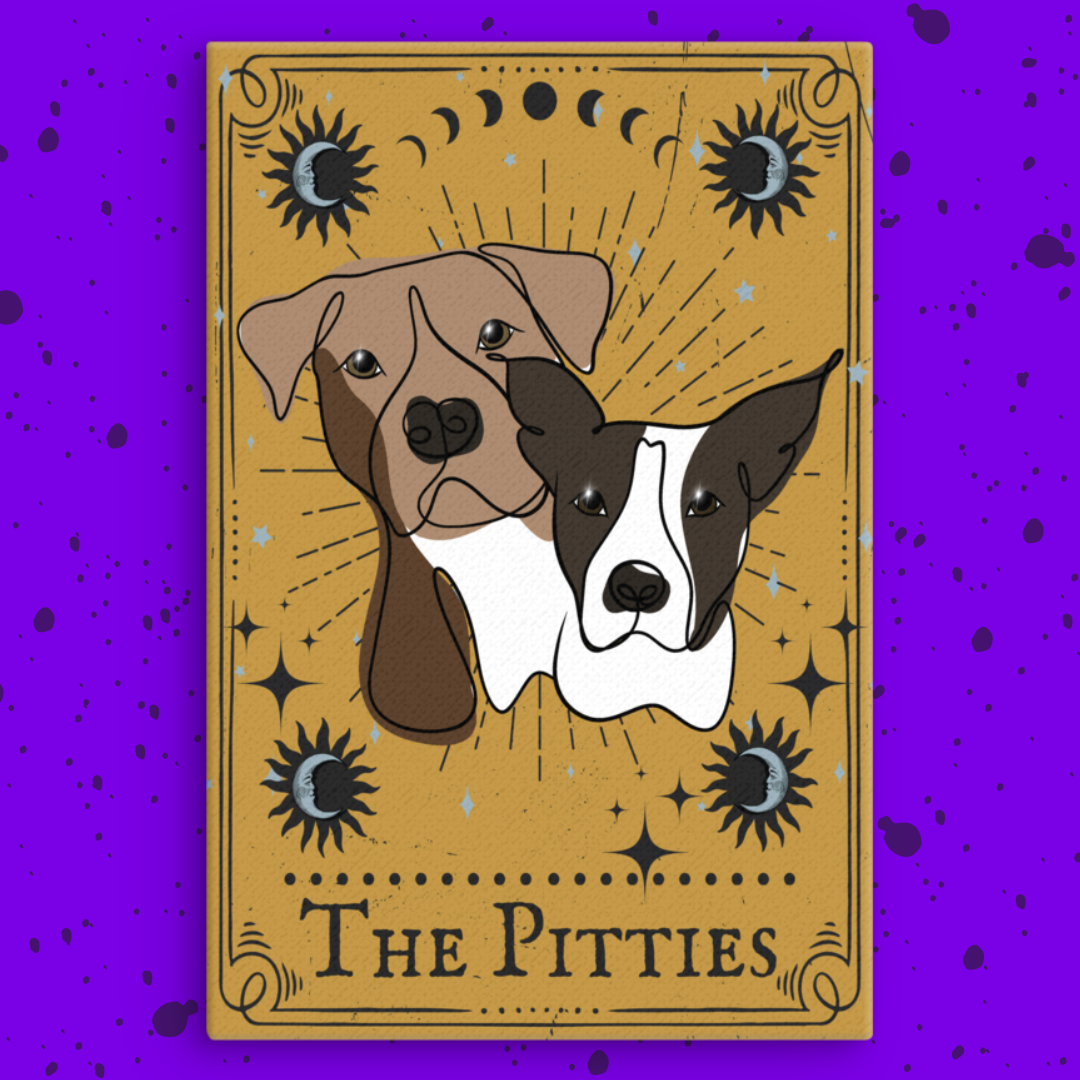 The Pittie Tarot Card Canvas Print