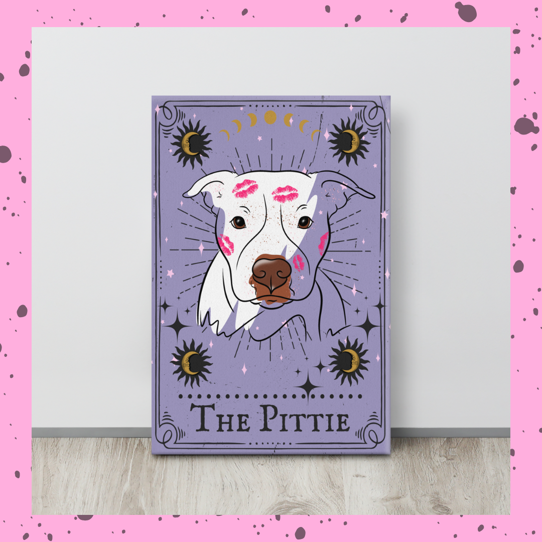 The Pittie Tarot Card Canvas Print
