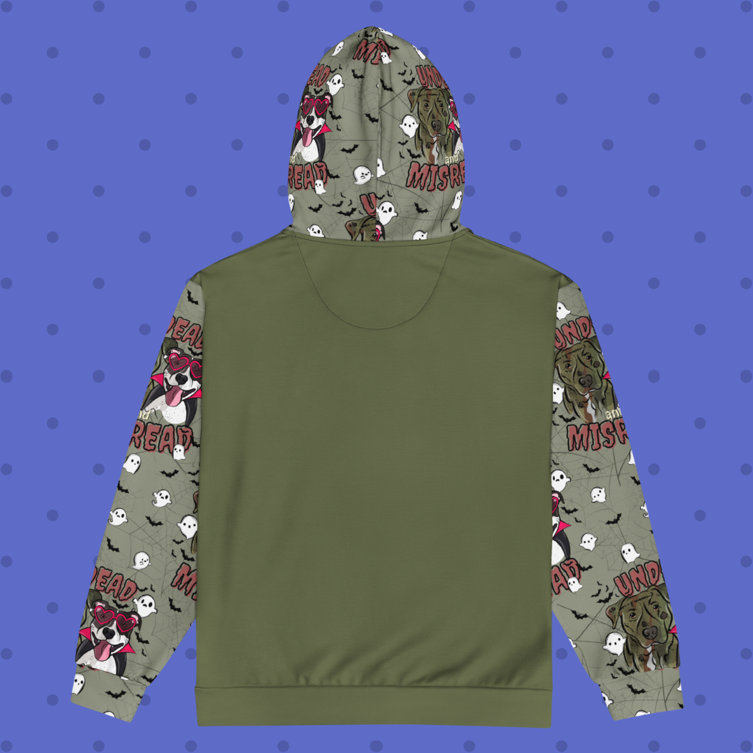 Printed Unisex Zip Up Hoodie - Various Patterns