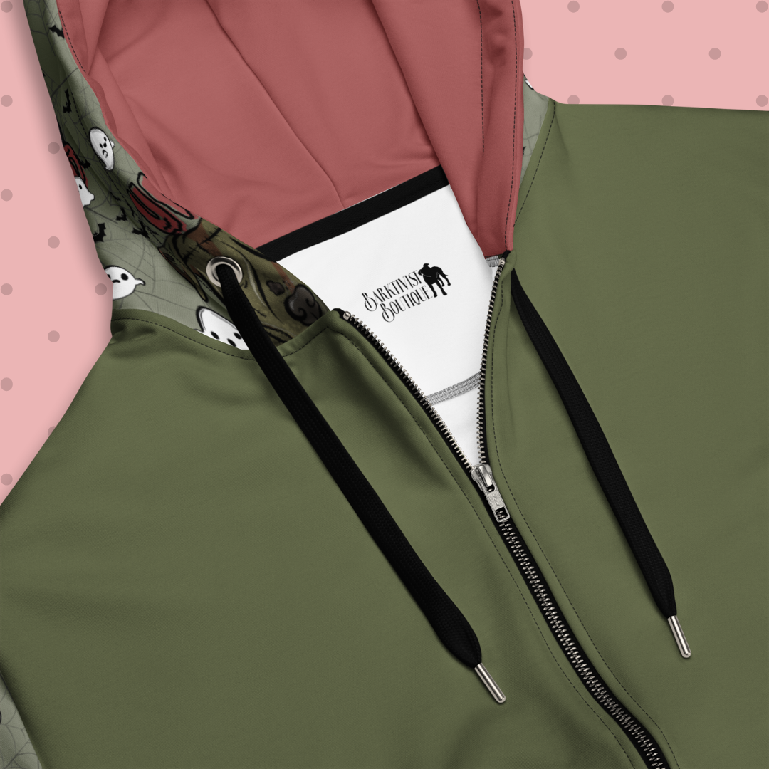 Printed Unisex Zip Up Hoodie - Various Patterns