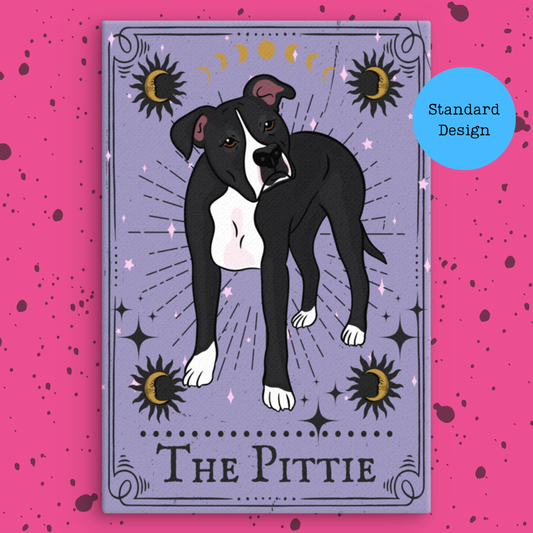 The Pittie Tarot Card Canvas Print