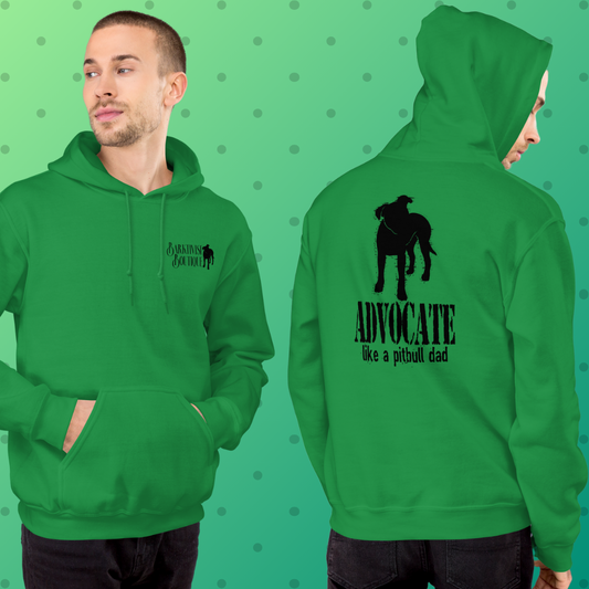Advocate Like a Pitbull Dad Hoodie - Brandmark Edition