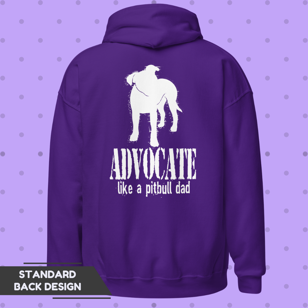 Advocate Like a Pitbull Dad Hoodie - Brandmark Edition
