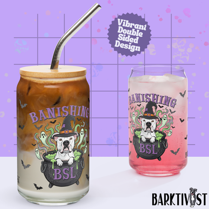 Banishing BSL Glass w/Lid & Straw