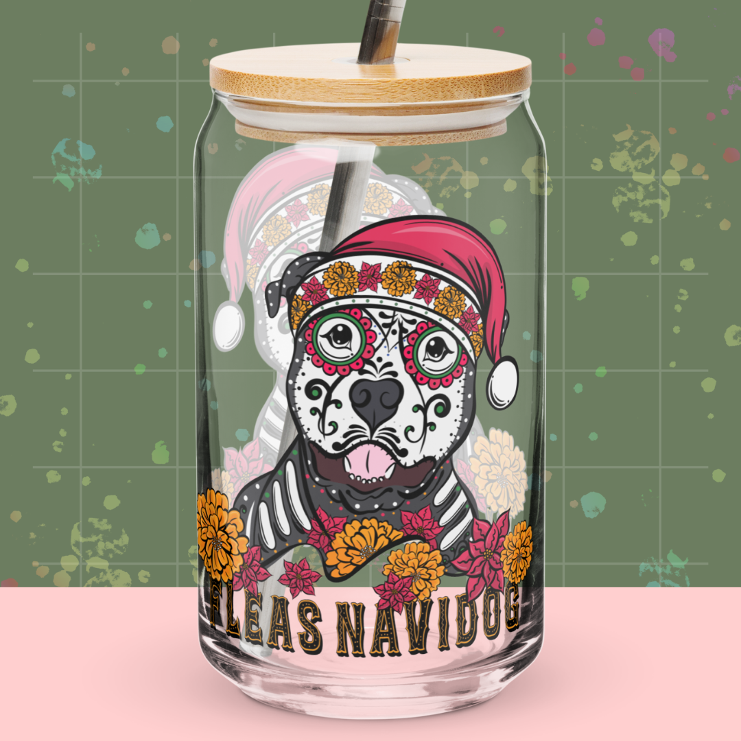 Fleas Navidog Glass w/Lid