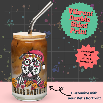 Fleas Navidog Glass w/Lid