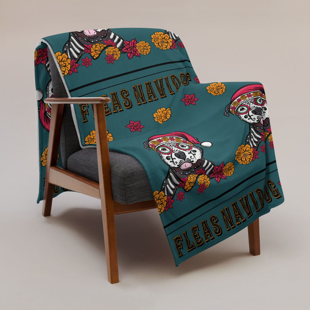 Fleas Navidog Throw Blanket