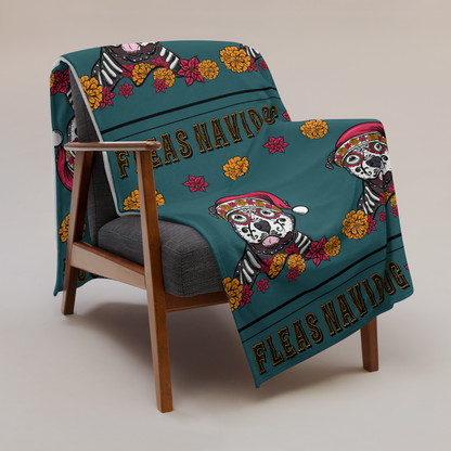 Fleas Navidog Throw Blanket