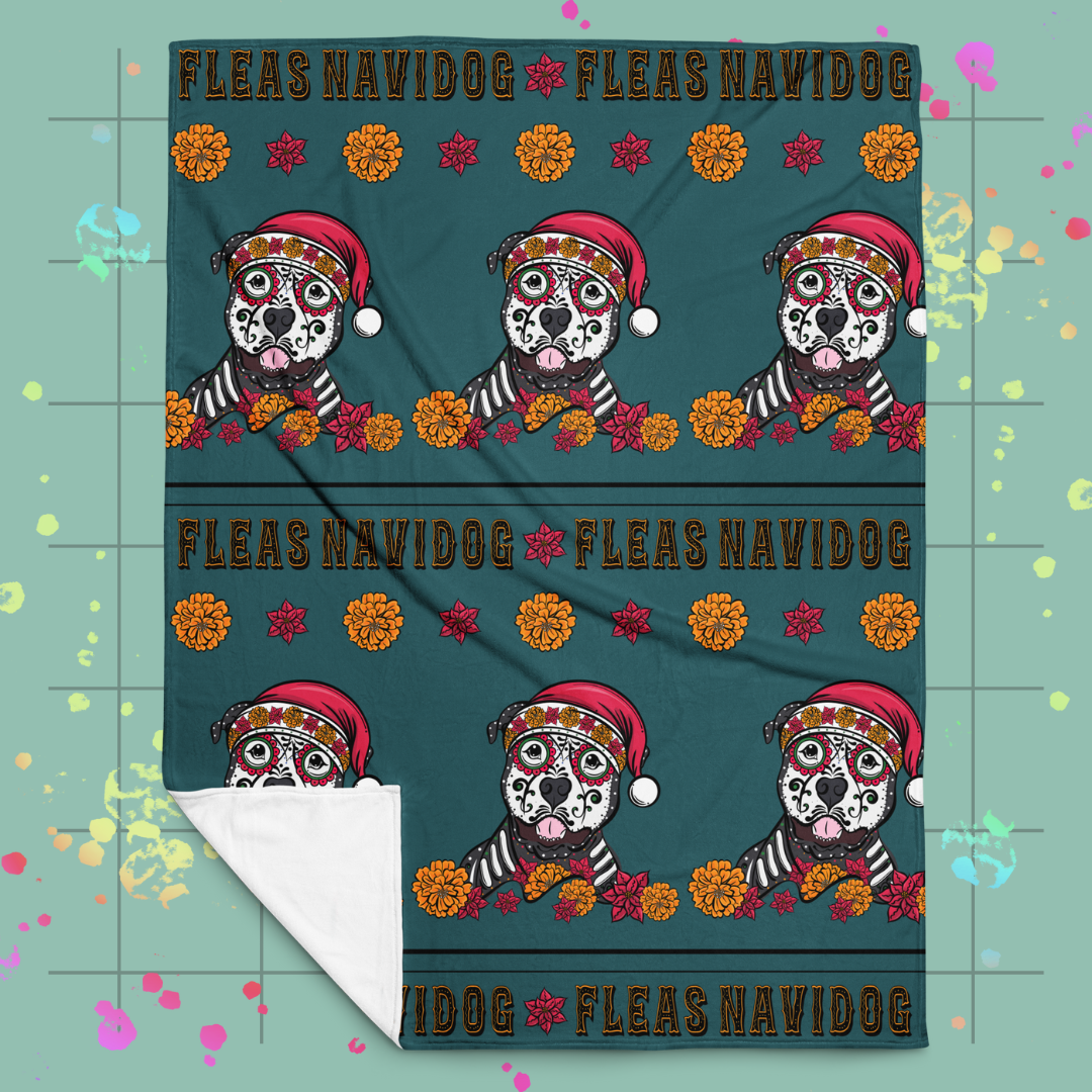 Fleas Navidog Throw Blanket