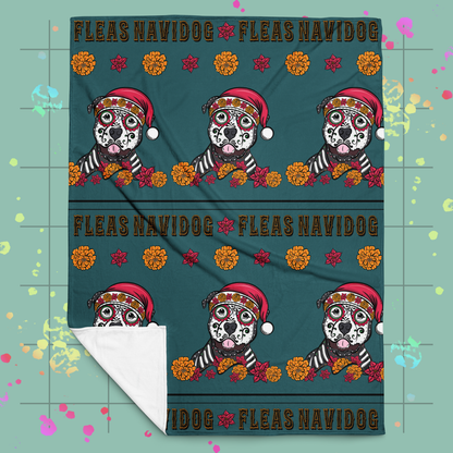 Fleas Navidog Throw Blanket