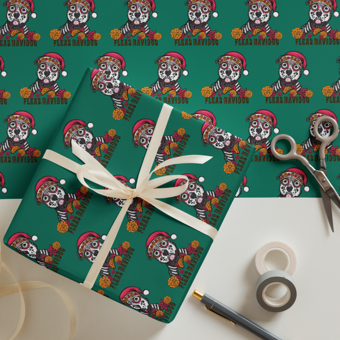 Fleas Navidog Wrapping Paper Sheets