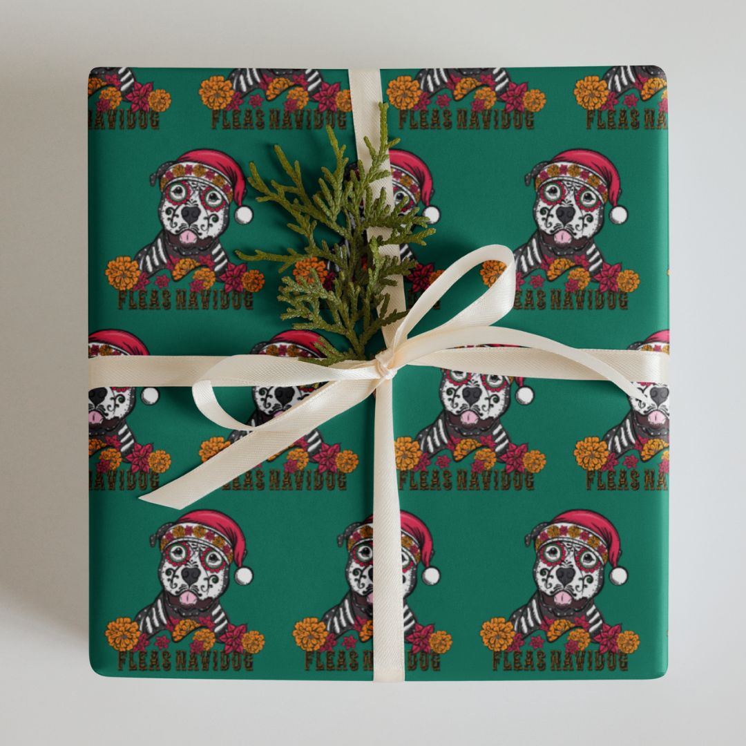 Fleas Navidog Wrapping Paper Sheets
