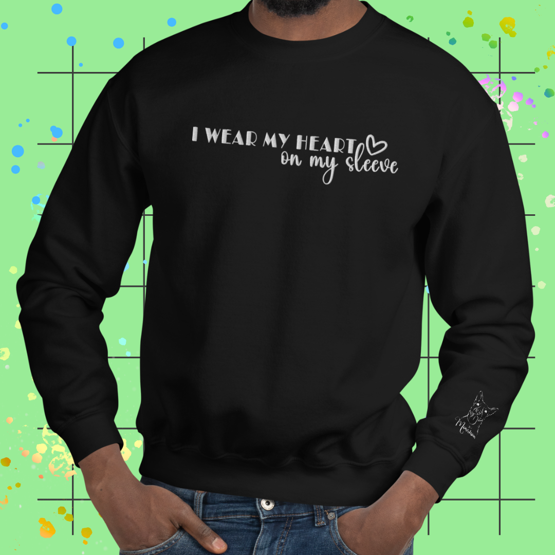 Heart on my Sleeve Embroidered Unisex Sweatshirt