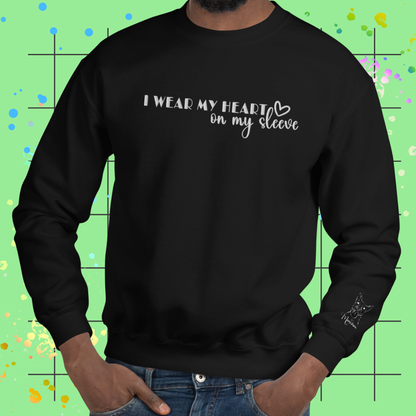Heart on my Sleeve Embroidered Unisex Sweatshirt