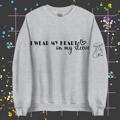 Heart on my Sleeve Printed Unisex Sweatshirt