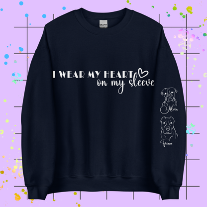 Heart on my Sleeve Printed Unisex Sweatshirt