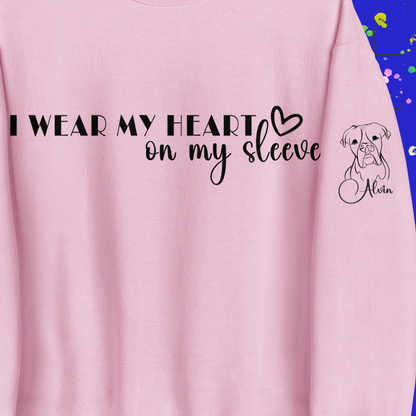 Heart on my Sleeve Printed Unisex Sweatshirt