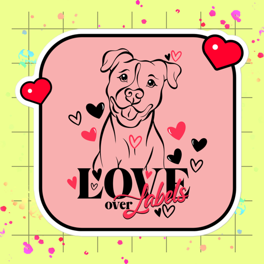 Love Over Labels Kiss-Cut Sticker