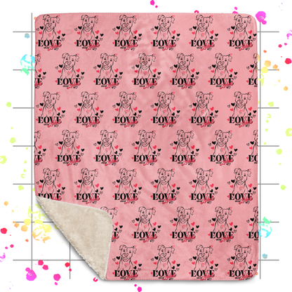 Love Over Labels Sherpa Throw Blanket