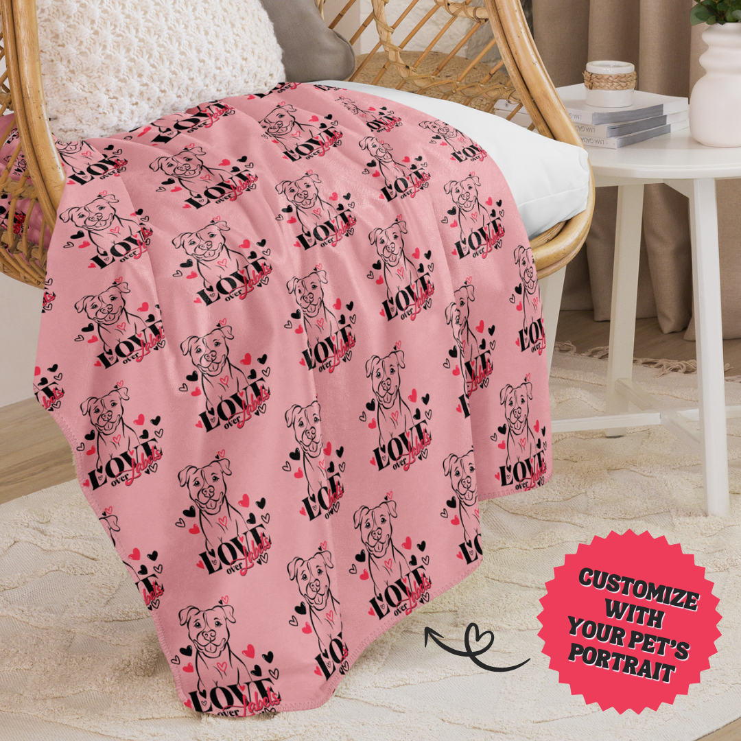 Love Over Labels Sherpa Throw Blanket