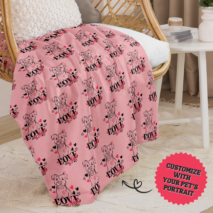 Love Over Labels Sherpa Throw Blanket