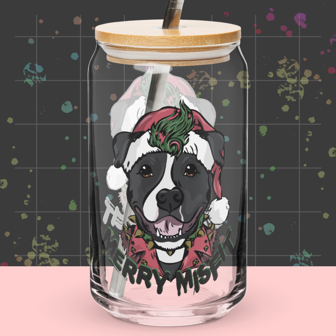 Merry Misfit Glass w/Lid