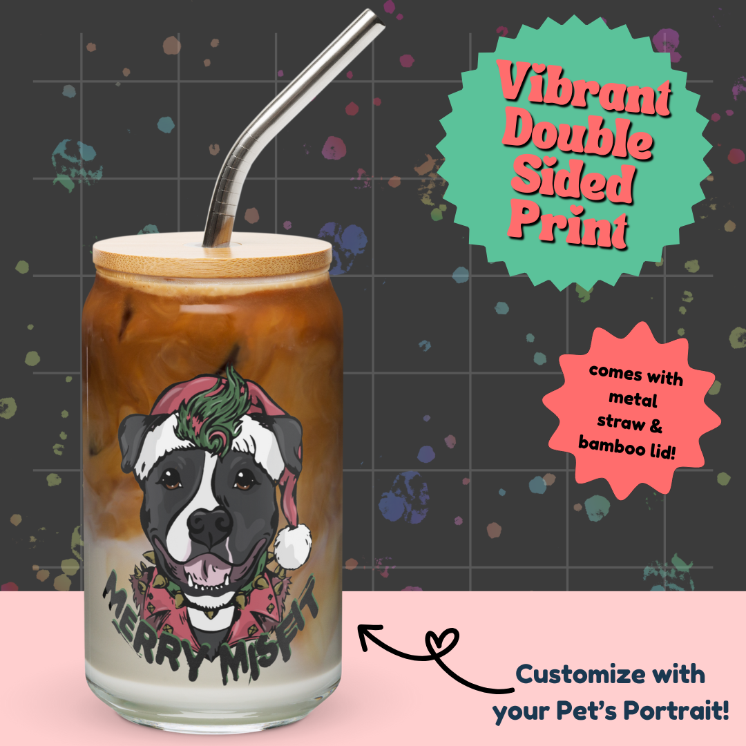 Merry Misfit Glass w/Lid