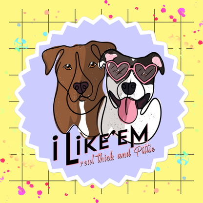 Real Thick & Pittie Kiss-Cut Sticker