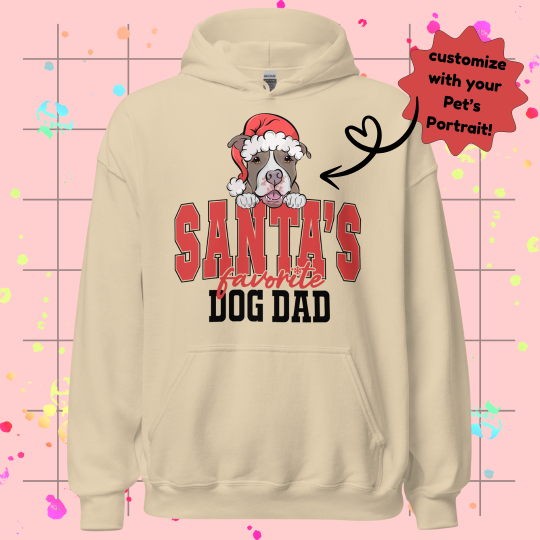 Santa's Favorite Dog Dad Hoodie