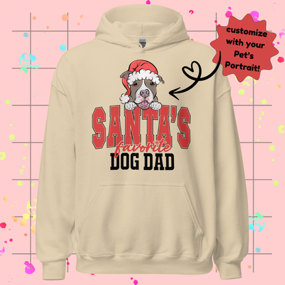 Santa's Favorite Dog Dad Hoodie