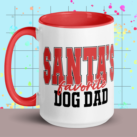 Santa's Favorite Dog Dad 15oz Mug