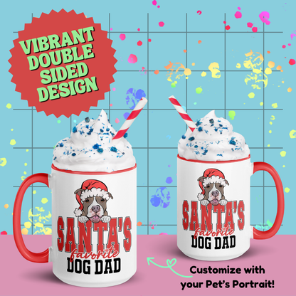 Santa's Favorite Dog Dad 15oz Mug