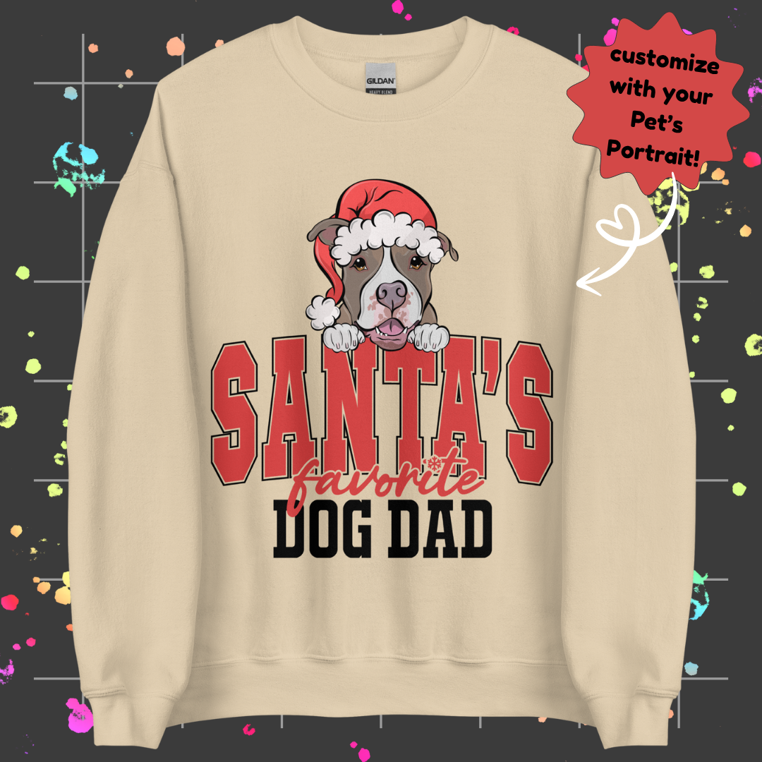 Santa's Favorite Dog Dad Sweatshirt