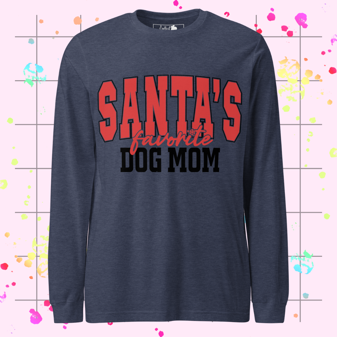 Santa's Favorite Dog Mom Longsleeve Tee