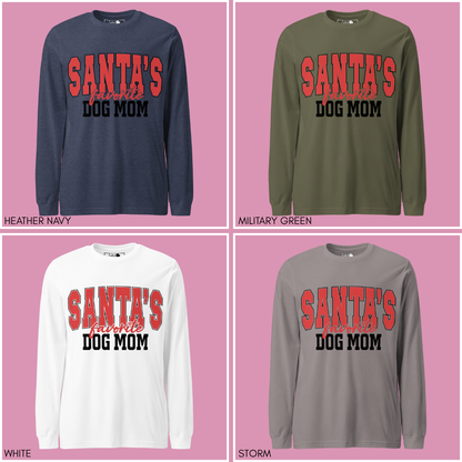 Santa's Favorite Dog Mom Longsleeve Tee
